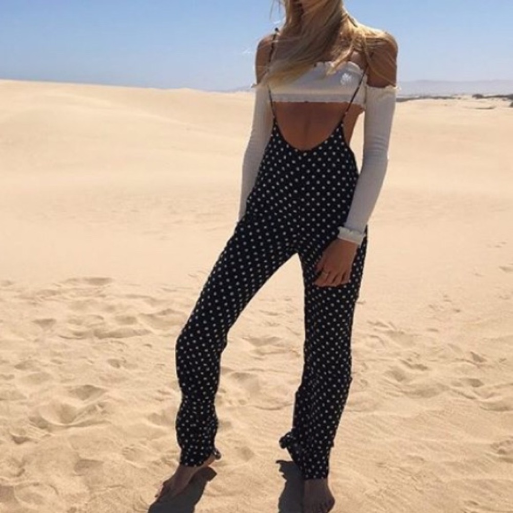 Black and White Tie Jumpsuit/Pants